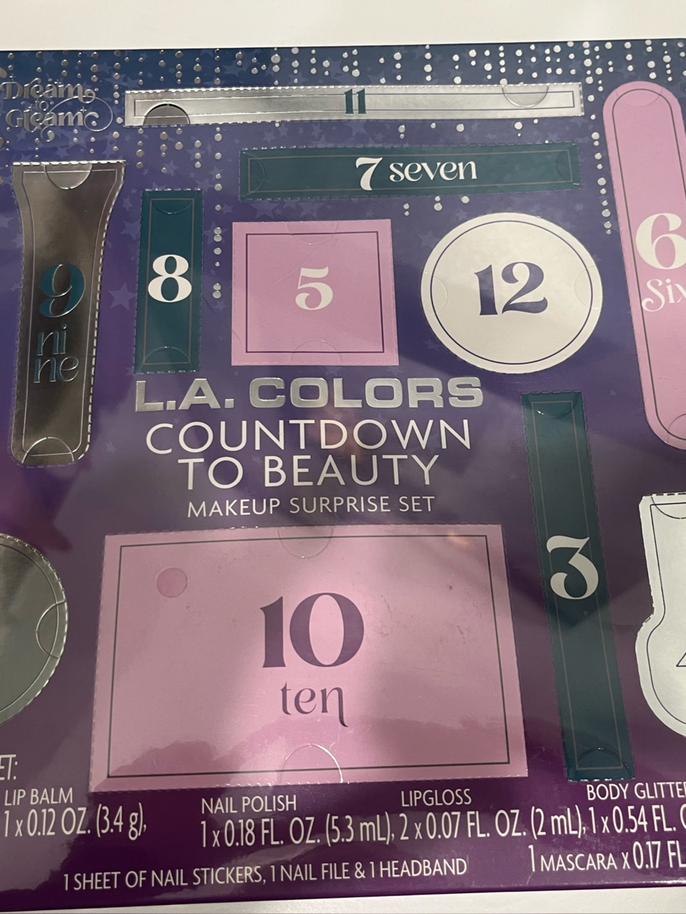 L.A. Colors Countdown to Beauty Makeup Surprise Set - Advent calendar